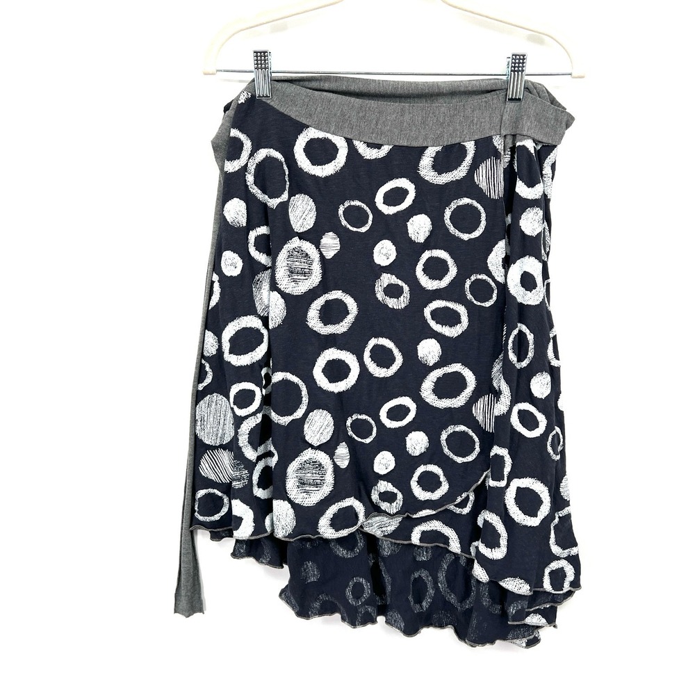 Full Wrap fairycore boho orbit polka dot skirt lagenlook artsy funky handmade OS